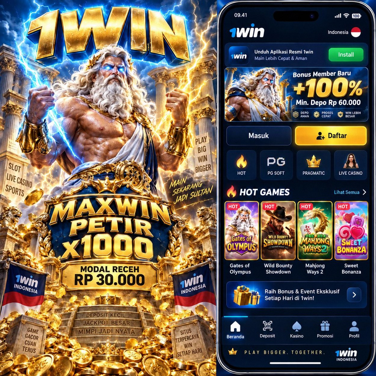 1WIN - Slot Indonesia Jadi Pilihan untuk Menjelajahi Tema Slot Online Berbeda